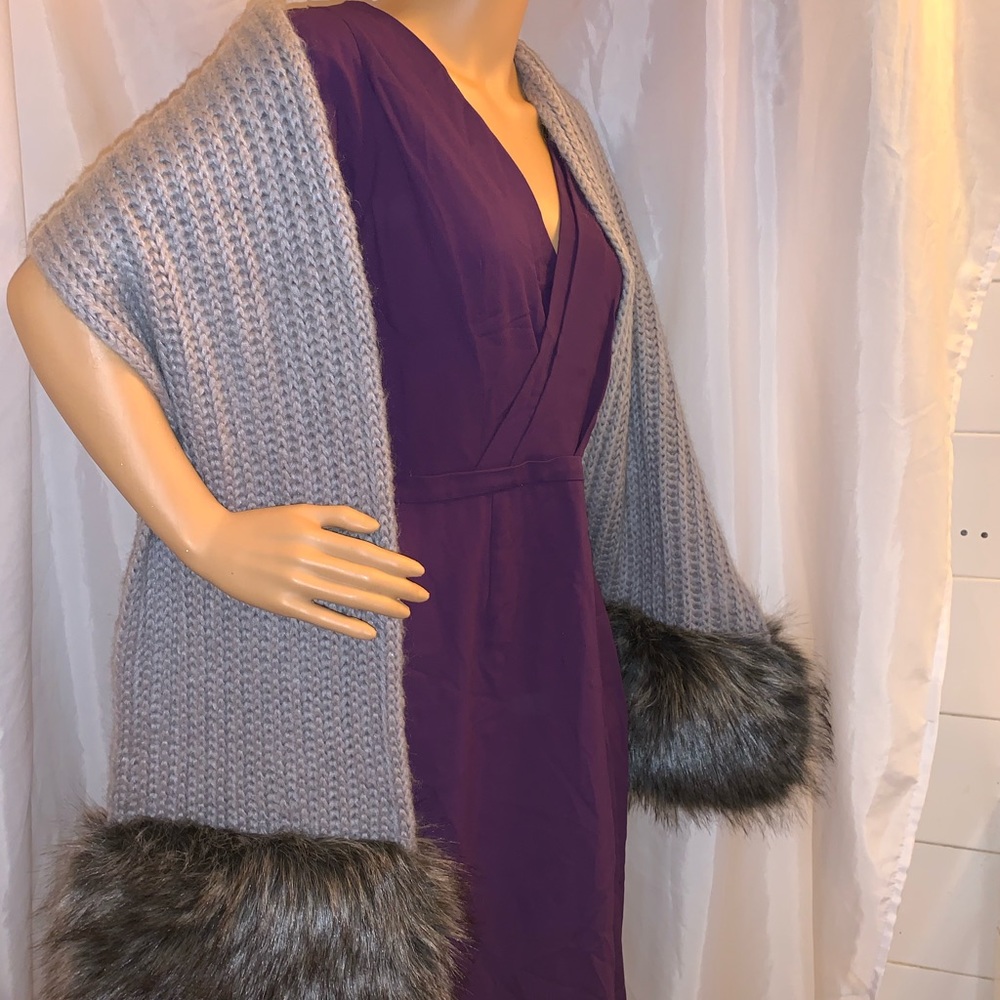NWT auth KATE SPADE wool/mohair blend WRAP / scarf - Picture 4 of 7